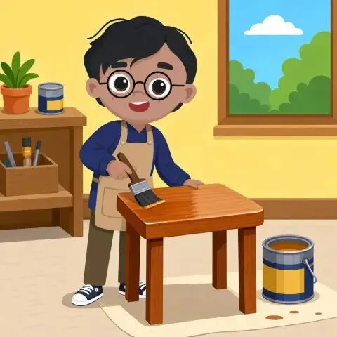 Picture of the word lacquer for children