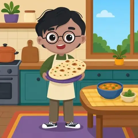 Picture of the word naan for children