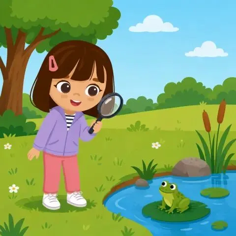Picture of the word observe for children