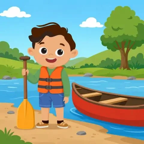Picture of the word paddle for children