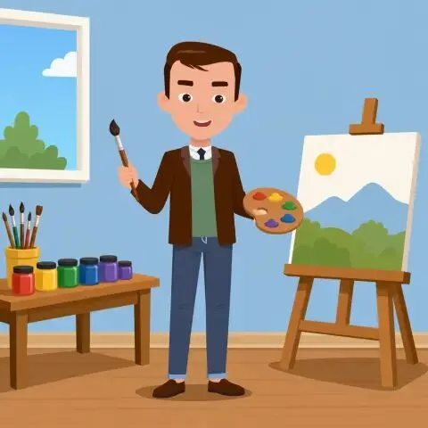 Picture of the word paint for children