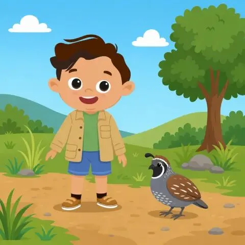 Picture of the word quail for children