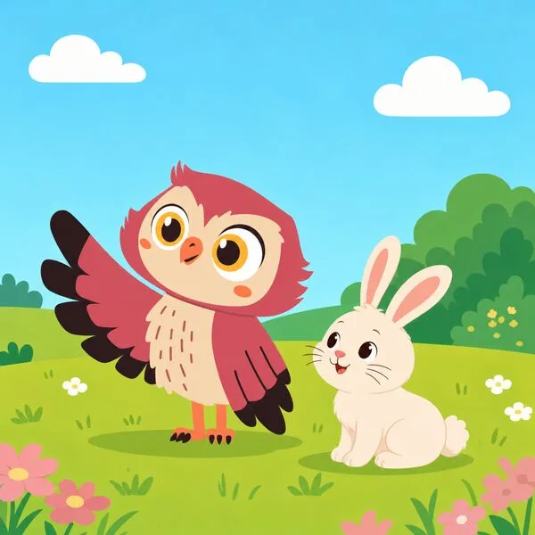 Picture of the word rabbit for children
