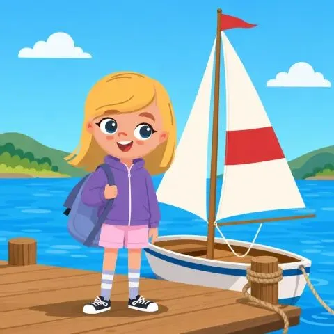 Picture of the word sail for children