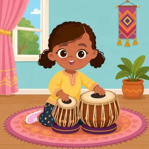 Picture of the word tabla for children