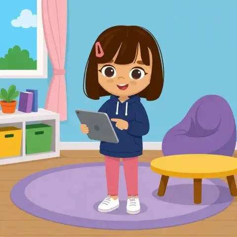 Picture of the word tablet for children