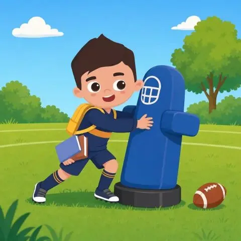 Picture of the word tackle for children