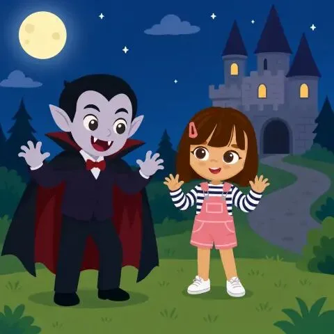 Picture of the word vampire for children