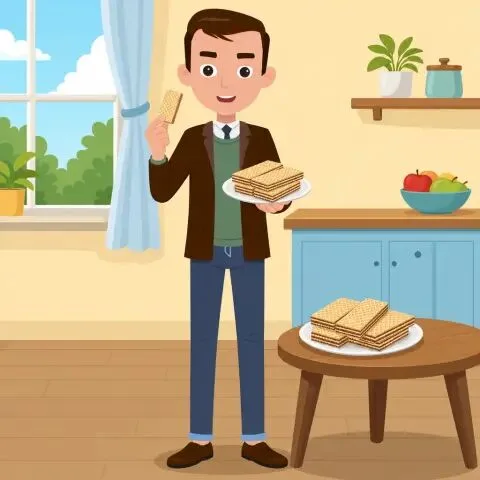Picture of the word wafer for children