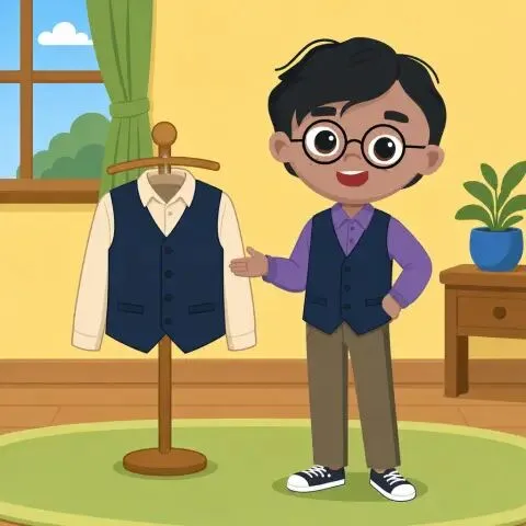 Picture of the word waistcoat for children