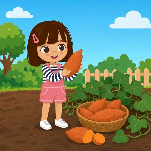 Picture of the word yam for children