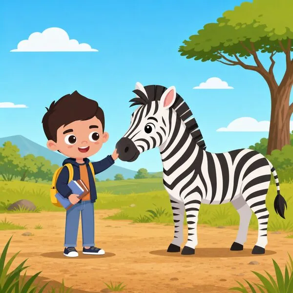 Picture of the word zebra for children