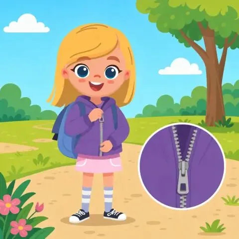 Picture of the word zip for children